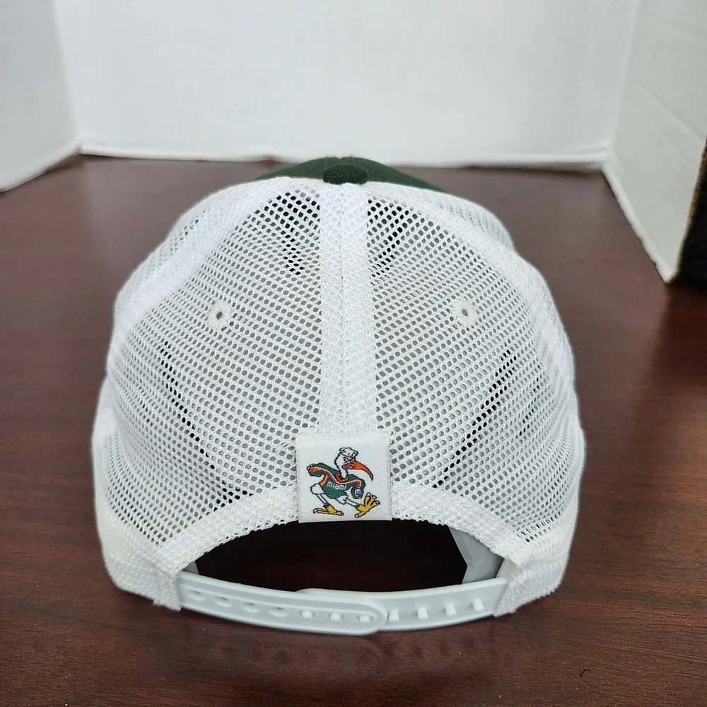 Top of the World Miami Hurricanes Hat Green White Trucker Snapback NCAA The U